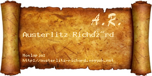 Austerlitz Richárd névjegykártya